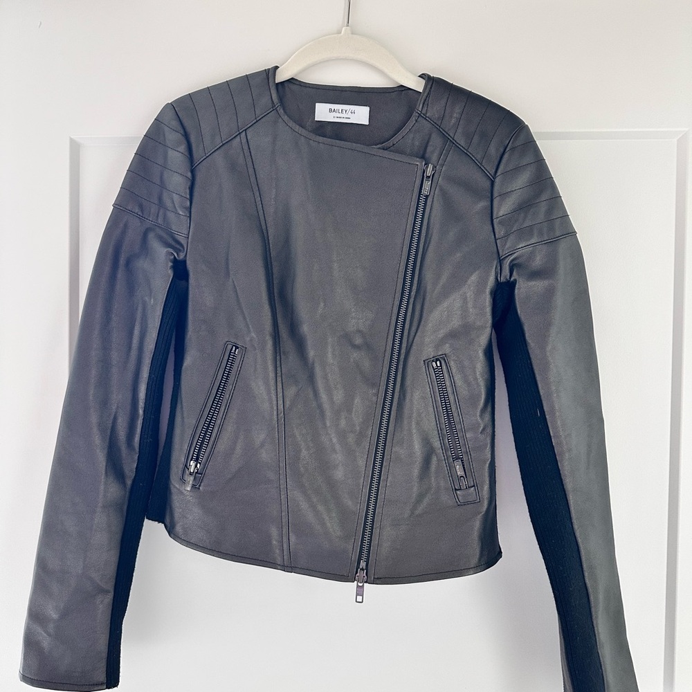 Bailey 44 Charcoal Leather Jacket